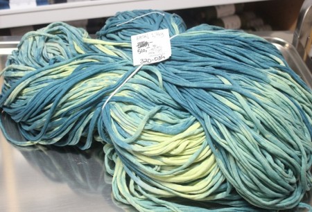 Trikåtrase bunt batikk, blå-grønn-gul